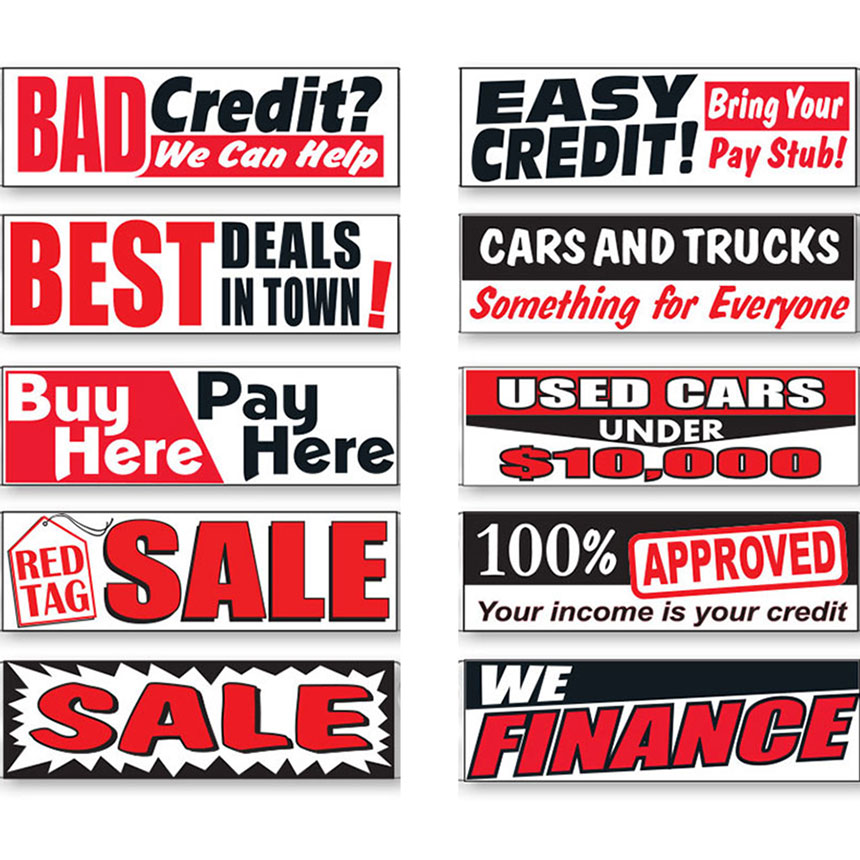 Vinyl Banner Sign Used Auto Parts #1  Style C Marketing Advertising White 