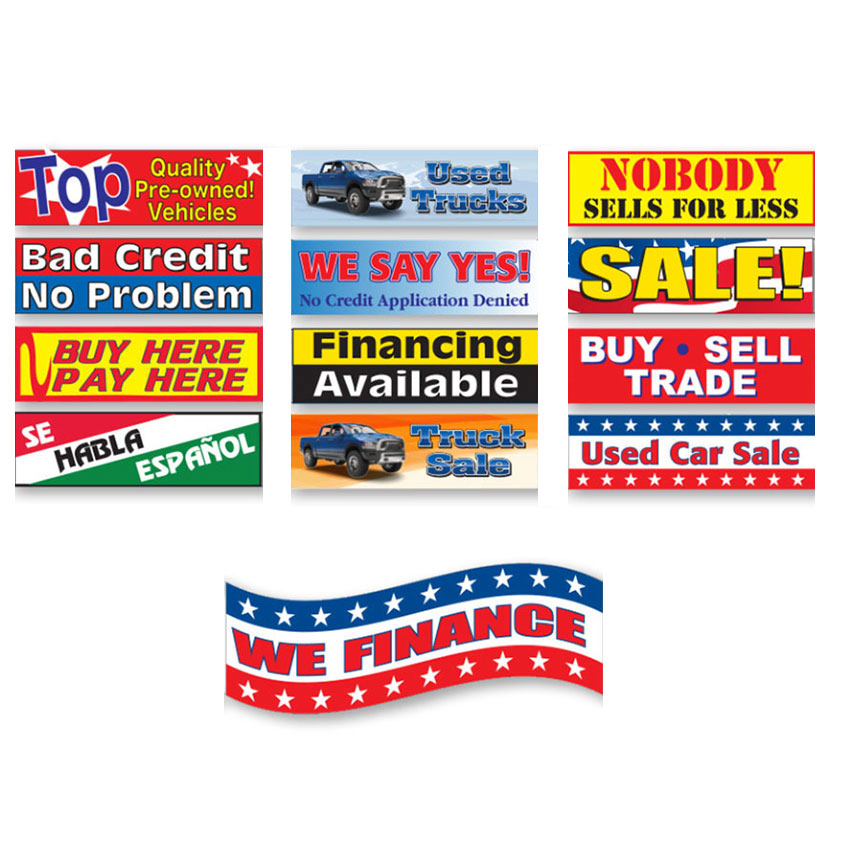 Quality Used Cars Flag Auto Dealer Advertising Pennant Vinyl Banner Sign 