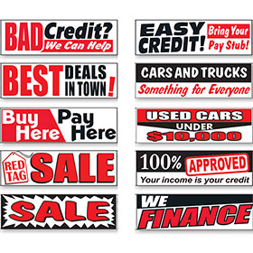 Van Sale Garage Dealer PVC Banner Sign Heavy Duty Outdoor Shop Business Advert 